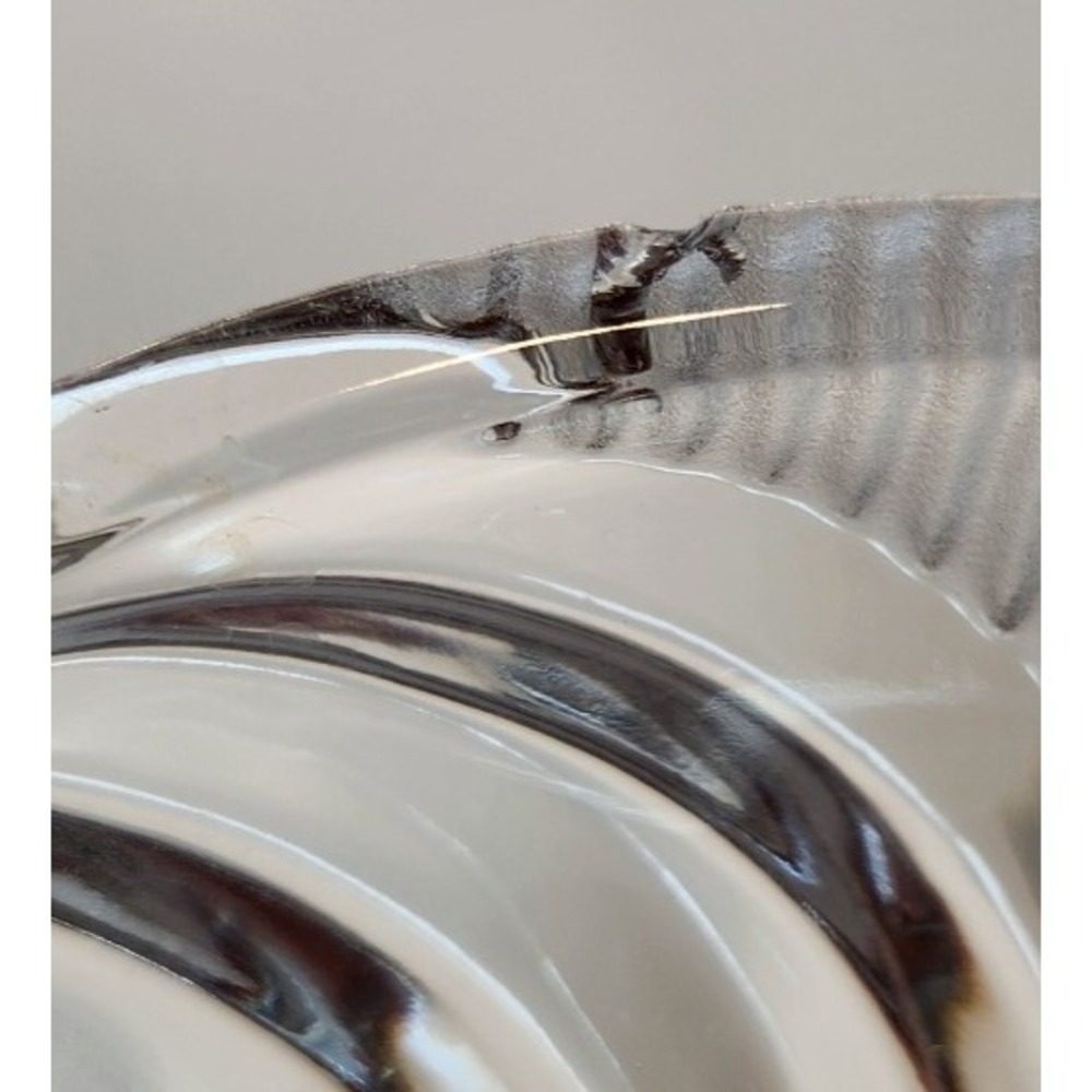 Crystal Clear/frosted Crystal Novellette II Pattern Lead‎ Crystal Candy Dish 9" - Picture 11 of 16
